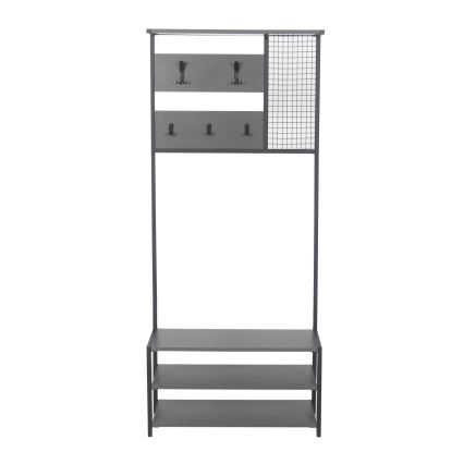 Hallway wall NOMAD 182x78 cm black/anthracite