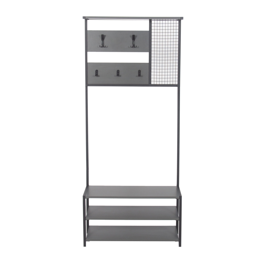 Hallway wall NOMAD 182x78 cm black/anthracite