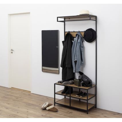 Hallway wall SARON oak/black