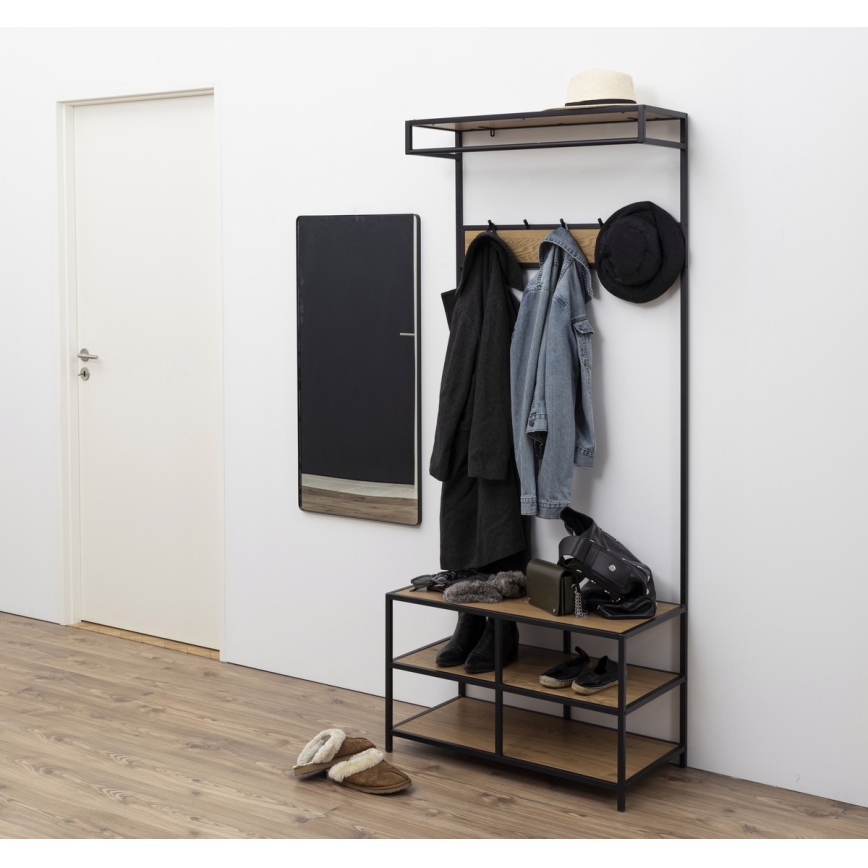 Hallway wall SARON oak/black