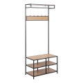 Hallway wall unit SARON oak/black
