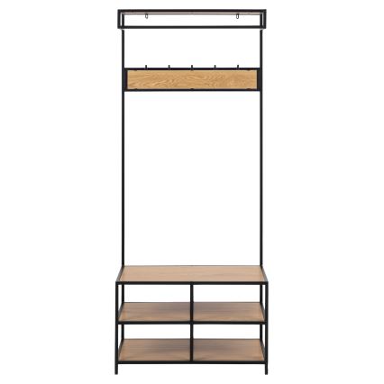 Hallway wall unit SARON oak/black