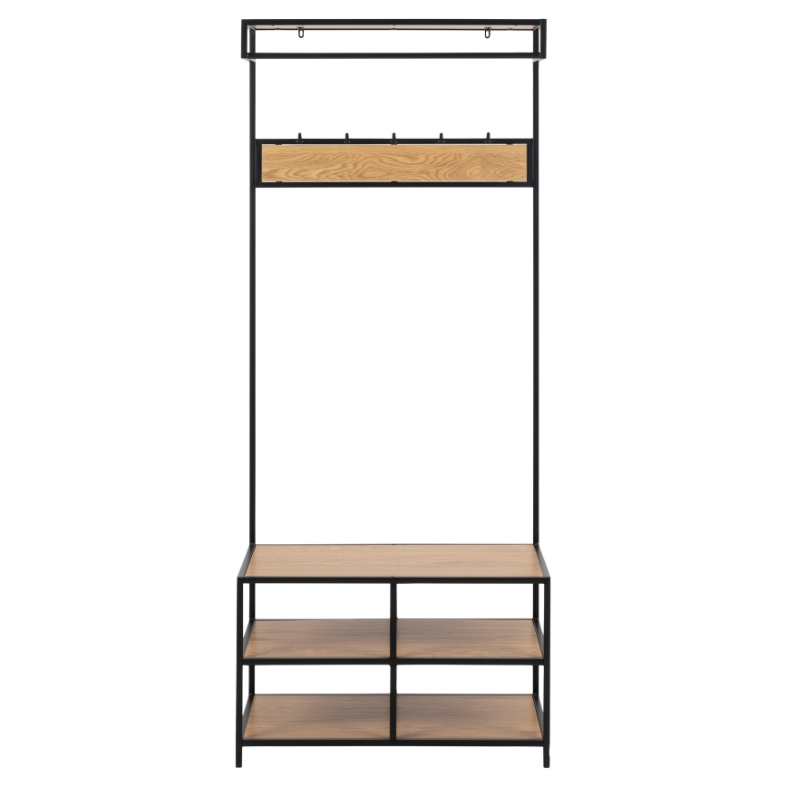 Hallway wall unit SARON oak/black