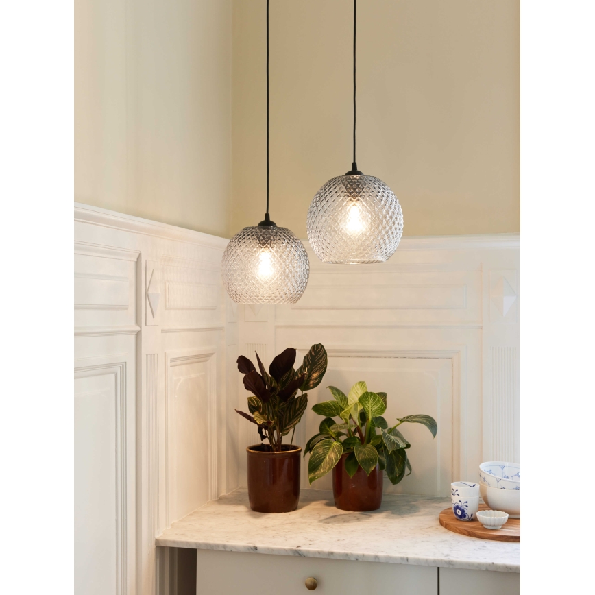 Halo Design 718436 - NOBB Cable Pendant Light 1xE27/40W/230V Ø 22 cm, Clear