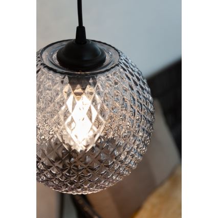 Halo Design 718443 - Cable-hung pendant light NOBB 1xE27/40W/230V smoky grey