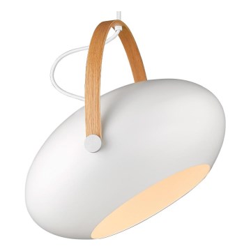 Halo Design 734375 - Cable-suspended pendant DC 1xE27/40W/230V Ø 40 cm White/Oak