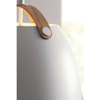 Halo Design 734870 - OSLO cable pendant light 1x E27/40W/230V Ø 40 cm White/Oak