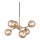 Halo Design 736560 - ATOM cable-suspended chandelier 6xG9/28W/230V, Ø 45 cm, brass/smoky beige