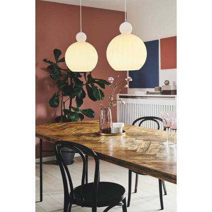 Halo Design 737321 - BALL BALL cable-suspended pendant light 1x E27/40W/230V, Ø 32 cm, white