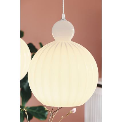Halo Design 737321 - BALL BALL cable-suspended pendant light 1x E27/40W/230V, Ø 32 cm, white