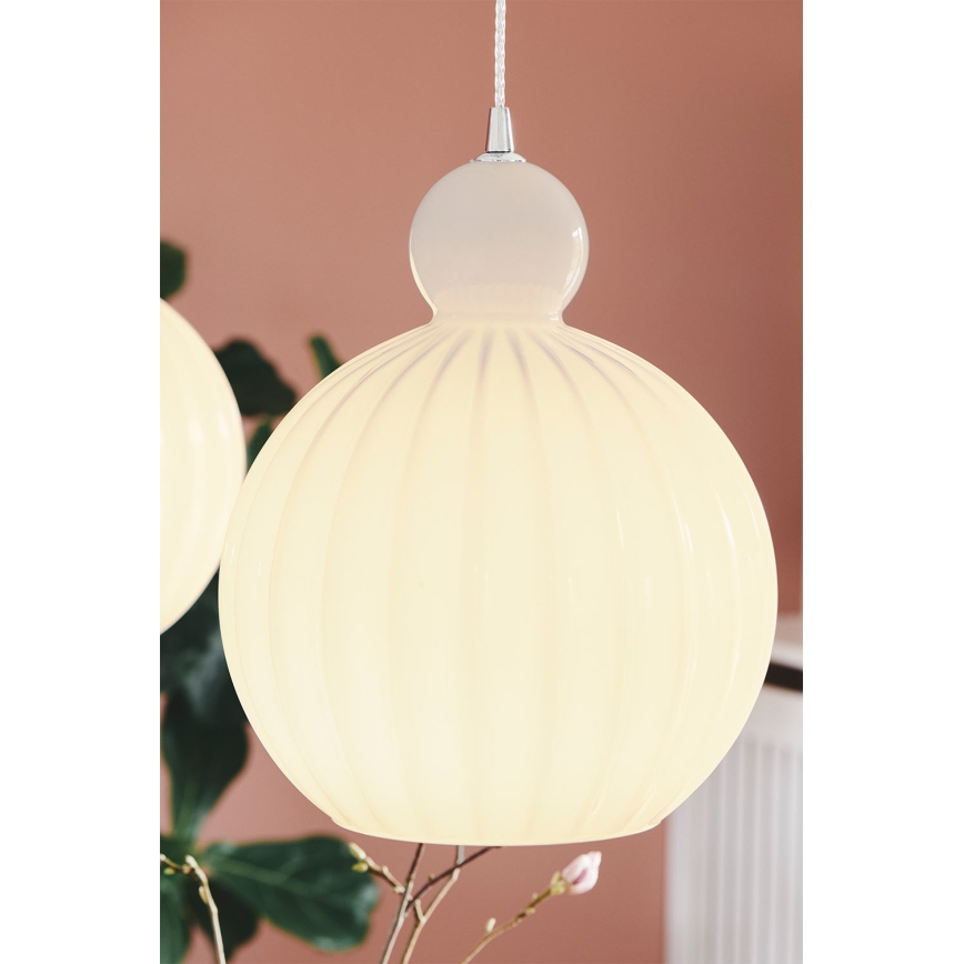 Halo Design 737321 - BALL BALL cable-suspended pendant light 1x E27/40W/230V, Ø 32 cm, white
