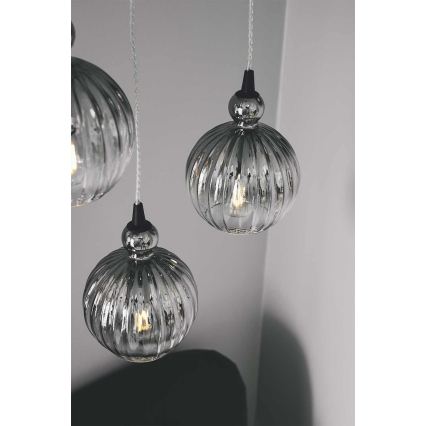 Halo Design 737338 - Cable-hung pendant light BALL BALL 1xE27/40W/230V Ø 32 cm smoky gray