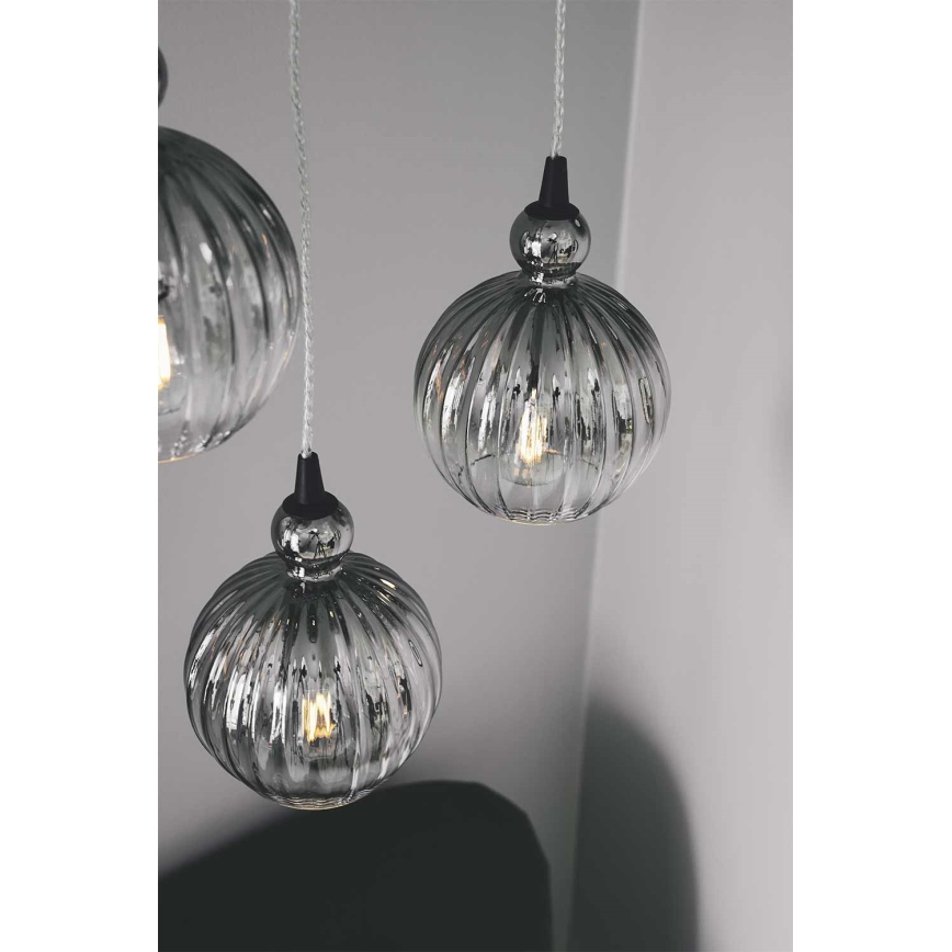 Halo Design 737338 - Cable-hung pendant light BALL BALL 1xE27/40W/230V Ø 32 cm smoky gray