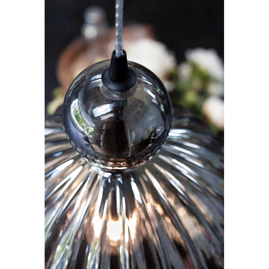 Halo Design 737338 - Cable-hung pendant light BALL BALL 1xE27/40W/230V Ø 32 cm smoky gray
