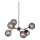 Halo Design 738823 - ATOM cable-suspended pendant 6xG9/28W/230V Ø 57 cm black/smoked black