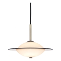 Halo Design 743599 - Cable-hung pendant ORBIT 1xG9/7W/230V dia. 24 cm white/brass/smoked grey