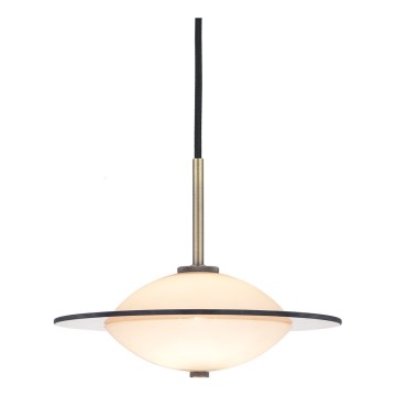 Halo Design 743599 - Cable-hung pendant ORBIT 1xG9/7W/230V dia. 24 cm white/brass/smoked grey