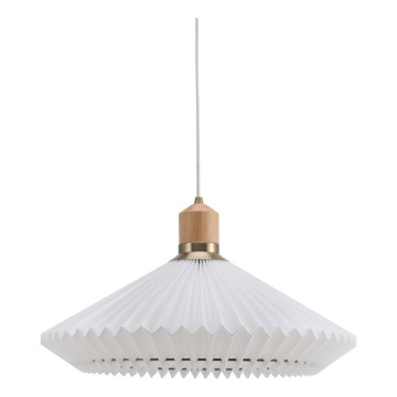 Halo Design 744268 - Cable-suspended pendant PARIS 1xE27/60W/230V Ø 56 cm white/brass/oak