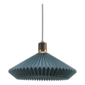 Halo Design 744275 - PARIS Cable Pendant Light 1xE27/60W/230V Ø 56 cm Blue/Brass/Oak