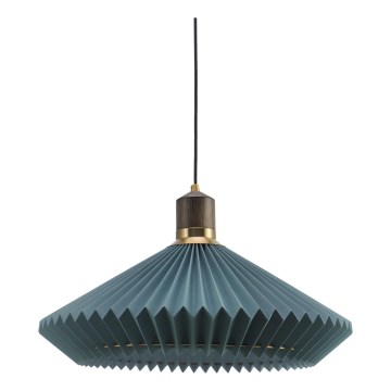Halo Design 744275 - PARIS Cable Pendant Light 1xE27/60W/230V Ø 56 cm Blue/Brass/Oak