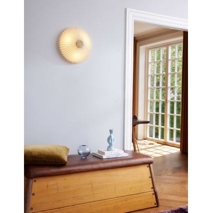 Halo Design 745081 - PARIS Wall Sconce 3xG9/28W/230V, Ø 40 cm, White/Brass/Oak