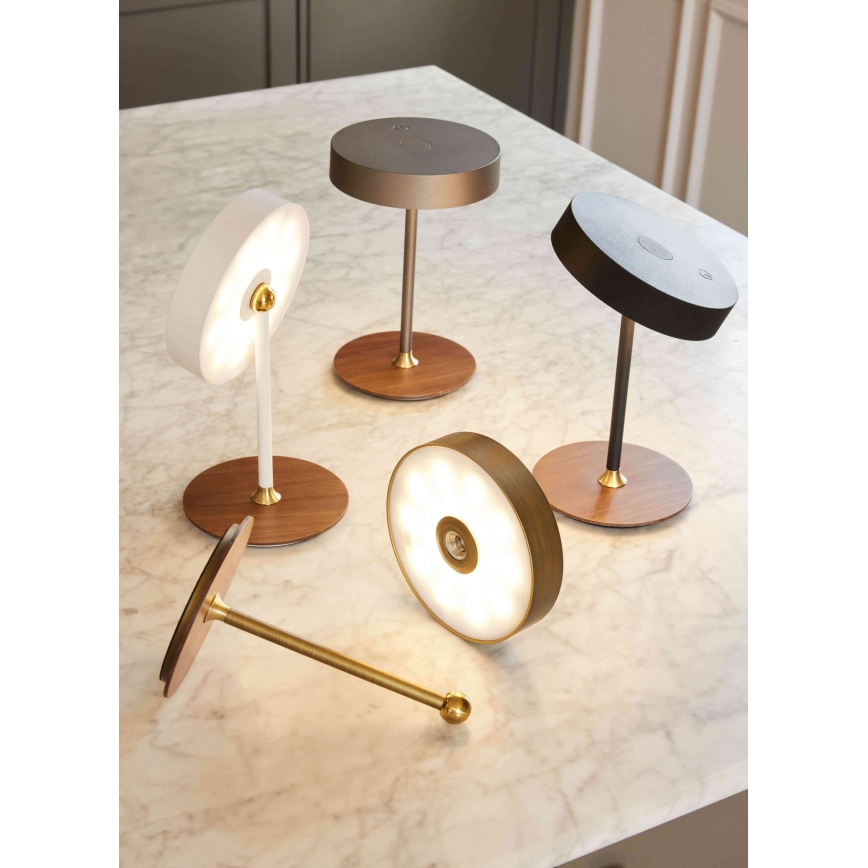Halo Design 745760 - LED Dimmable Rechargeable Table Lamp ON THE MOVE LED/2,5W/4000 mAh white/wood