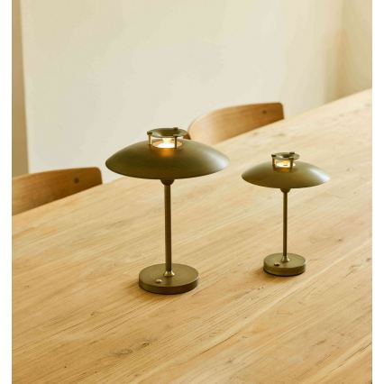 Halo Design 746149 - MINI STEPP Dimmable Rechargeable Outdoor Table Lamp LED/1.8W/1600 mAh IP44 Brass