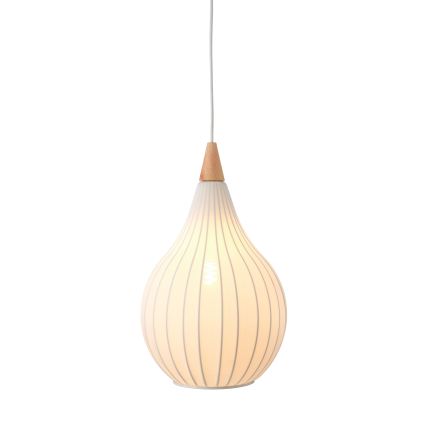 Halo Design 746262 - DROPS cable-hung pendant light 1xE27/40W/230V, Ø 30 cm, white/oak