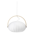 Halo Design 746347 - DC cable pendant, 1xE27/40W/230V, Ø 40 cm, white/oak