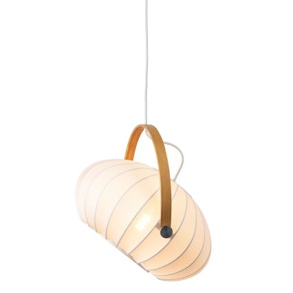 Halo Design 746347 - DC cable pendant, 1xE27/40W/230V, Ø 40 cm, white/oak