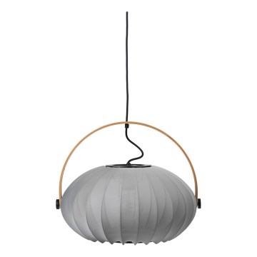 Halo Design 746354 - Cable-hung Pendant Light DC 1xE27/40W/230V Ø 40 cm grey/oak