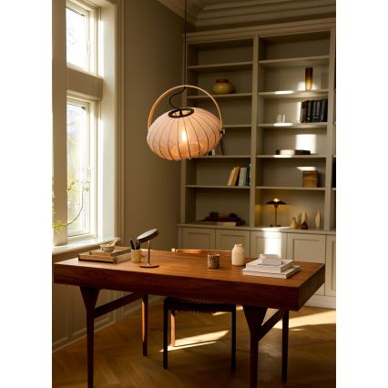 Halo Design 746354 - Cable-hung Pendant Light DC 1xE27/40W/230V Ø 40 cm grey/oak