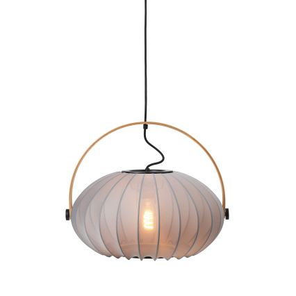 Halo Design 746354 - Cable-hung Pendant Light DC 1xE27/40W/230V Ø 40 cm grey/oak