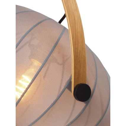 Halo Design 746354 - Cable-hung Pendant Light DC 1xE27/40W/230V Ø 40 cm grey/oak