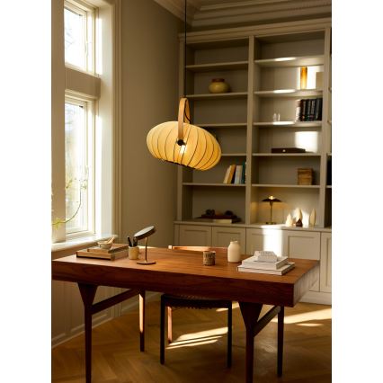 Halo Design 746361 - Pendant light on cable DC 1xE27/40W/230V Ø 40 cm green/oak