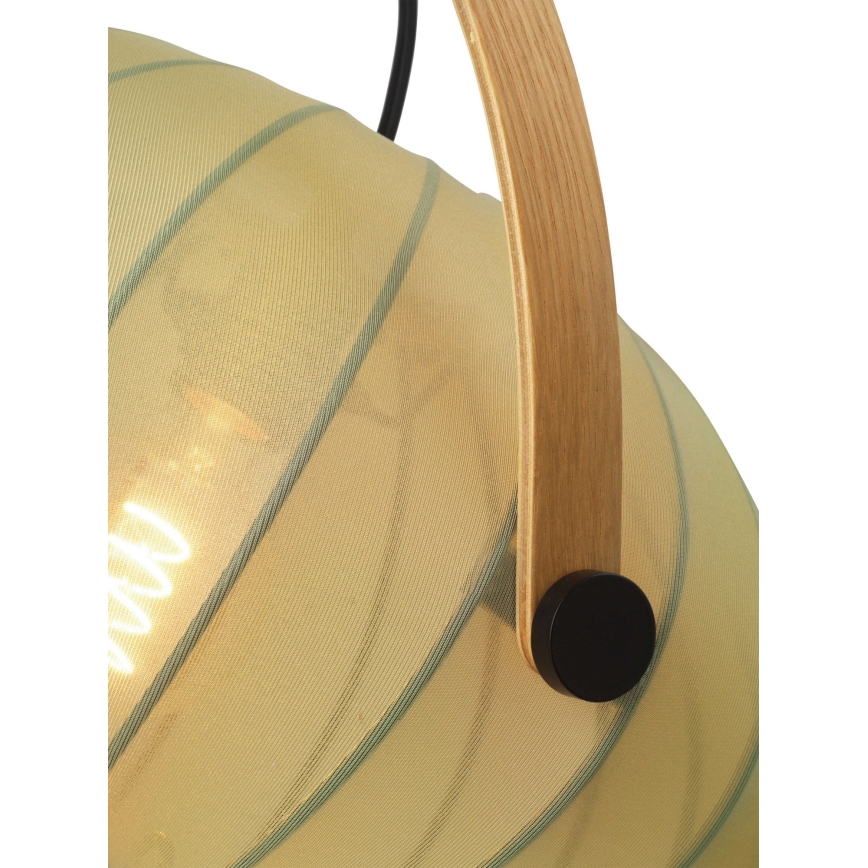 Halo Design 746361 - Pendant light on cable DC 1xE27/40W/230V Ø 40 cm green/oak