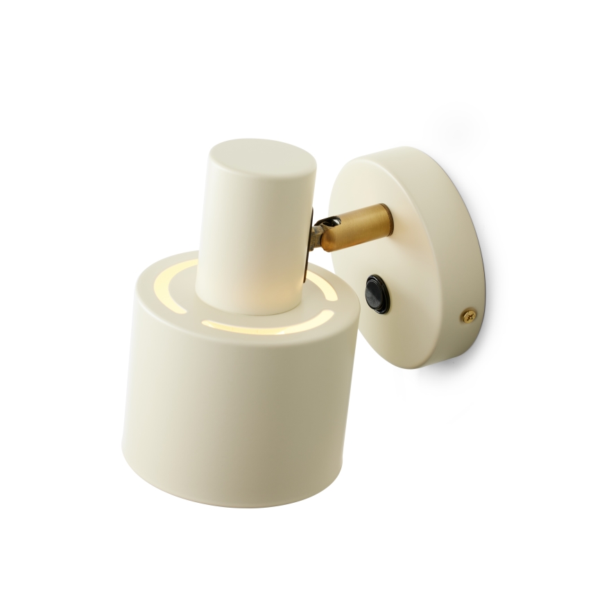 Halo Design 746873 - VOGUE Wall Spotlight 1xE27/40W/230V Cream/Brass