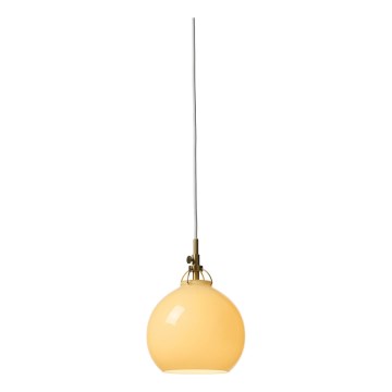 Halo Design 747931 - TOSCANA cable-hung pendant 1xG9/28W/230V, Ø 18 cm, beige/brass