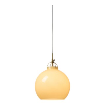 Halo Design 748006 - TOSCANA cable-hung pendant 1xE27/40W/230V Ø 27 cm beige/brass