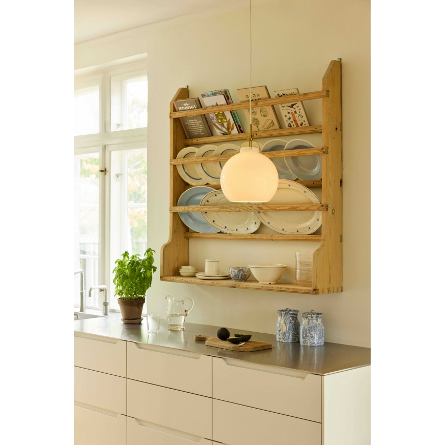 Halo Design 748068 - Cable-hung pendant light TOSCANA 1xE27/40W/230V Ø 36 cm cream/brass