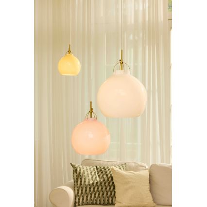 Halo Design 748068 - Cable-hung pendant light TOSCANA 1xE27/40W/230V Ø 36 cm cream/brass