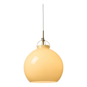 Halo Design 748075 - Cable-hung pendant light TOSCANA 1xE27/40W/230V Ø 36 cm beige/brass