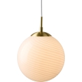 Halo Design 748457 - Cable-hung pendant light CANDY 1x E27/25W/230V Ø 25 cm cream/brass