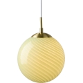 Halo Design 748525 - Cable-suspended pendant CANDY 1xE27/25W/230V Ø 25 cm green/brass