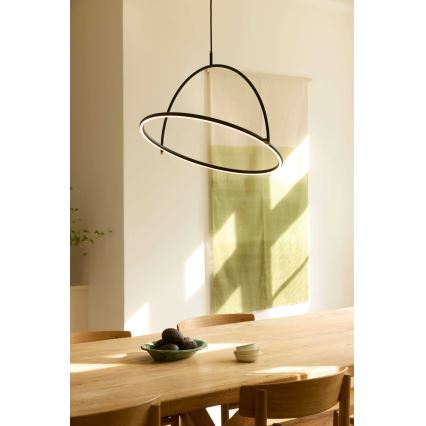 Halo Design 749546 - LED Dimmable Cable Pendant TILT LED/40W/230V Ø 60 cm Black