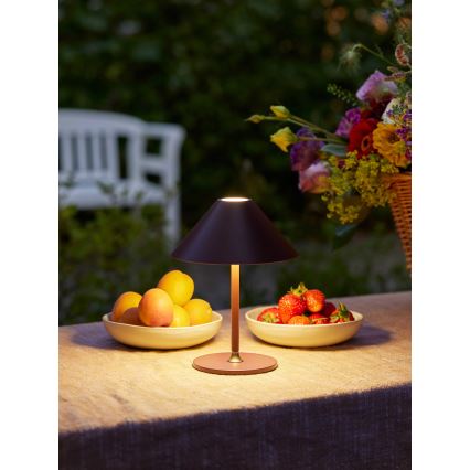 Halo Design 800834 - Dimmable LED Rechargeable Outdoor Table Lamp HYGGE LED/3W/4000 mAh IP54 Burgundy