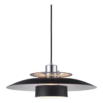 Halo Design 990259 - SORUP Cable Pendant Light 1xE27/40W/230V, Ø 40 cm, Black/Polished Chrome