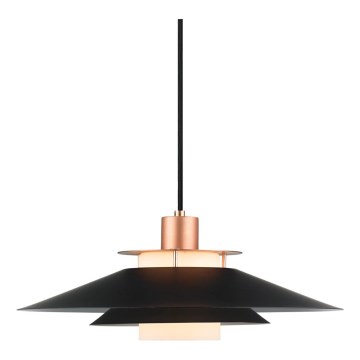 Halo Design 990785 - Cable-suspended pendant RIVOLI 1xE27/40W/230V Ø 40 cm black/copper