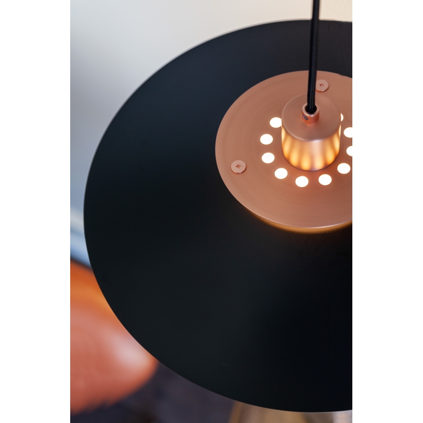 Halo Design 990785 - Cable-suspended pendant RIVOLI 1xE27/40W/230V Ø 40 cm black/copper
