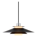 Halo Design 990808 - Cable-suspended pendant RIVOLI 1xE27/40W/230V diam. 40 cm black/polished chrome